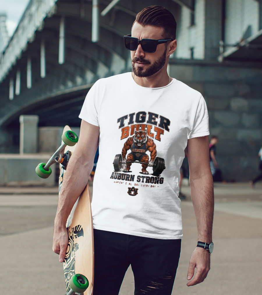Auburn Tigers Tiger Built Auburn Strong War Eagle Everyday T-Shirt