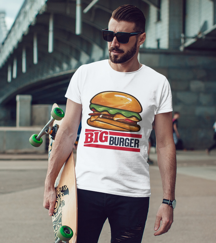Big Burger Cheeseburger Fast Food Hamburger T-Shirt