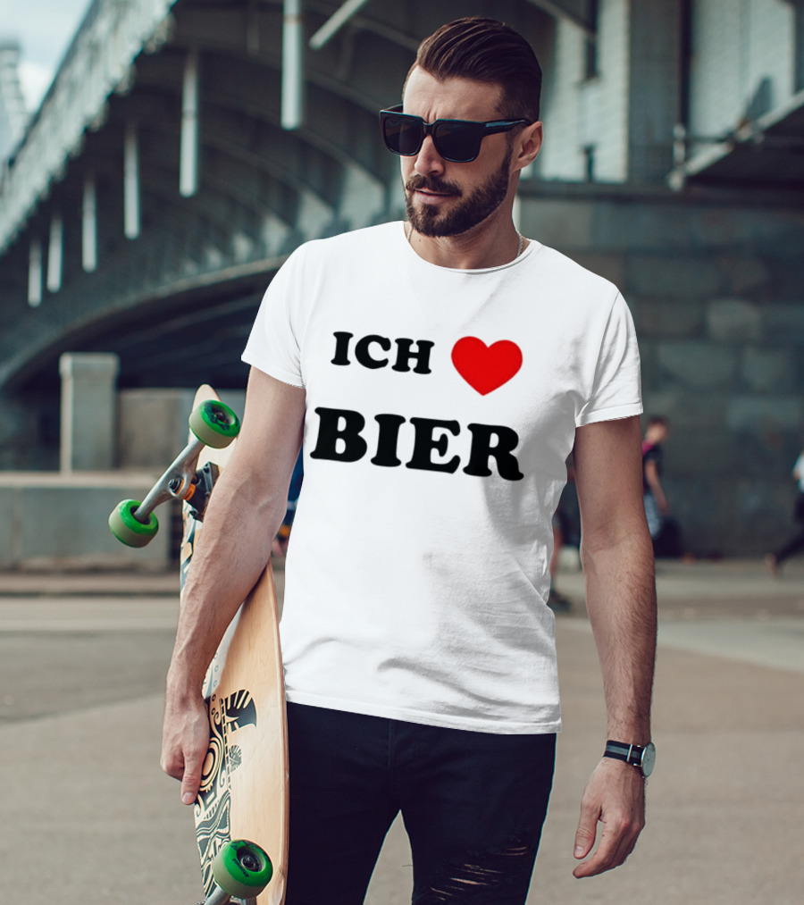 Ich Liebe Bier Heart Symbol For Beer Lovers T-Shirt