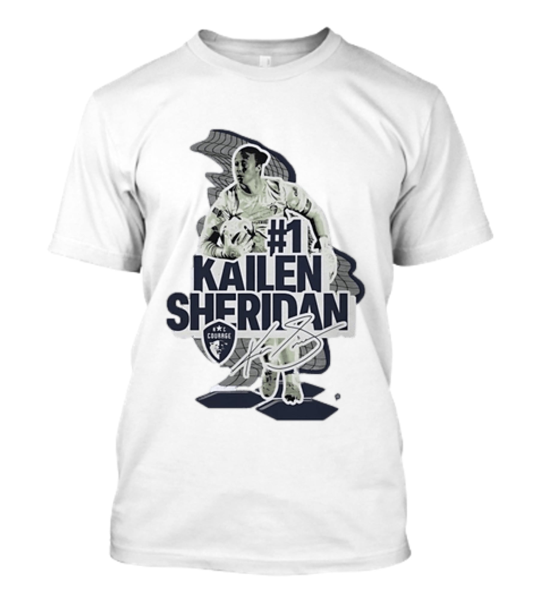 Kailen Sheridan North Carolina Courage #1 Signature Collection T-Shirt