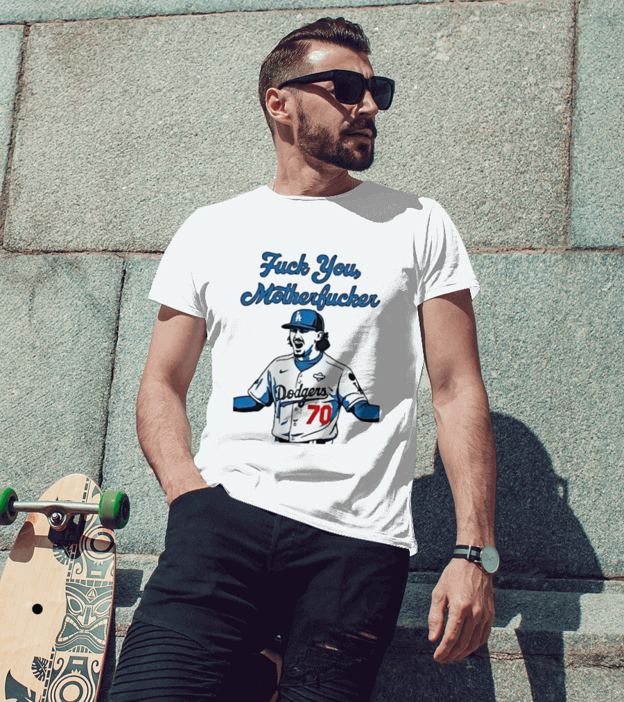 La Dodgers Justin Wrobleski 70 Baseball T-Shirt