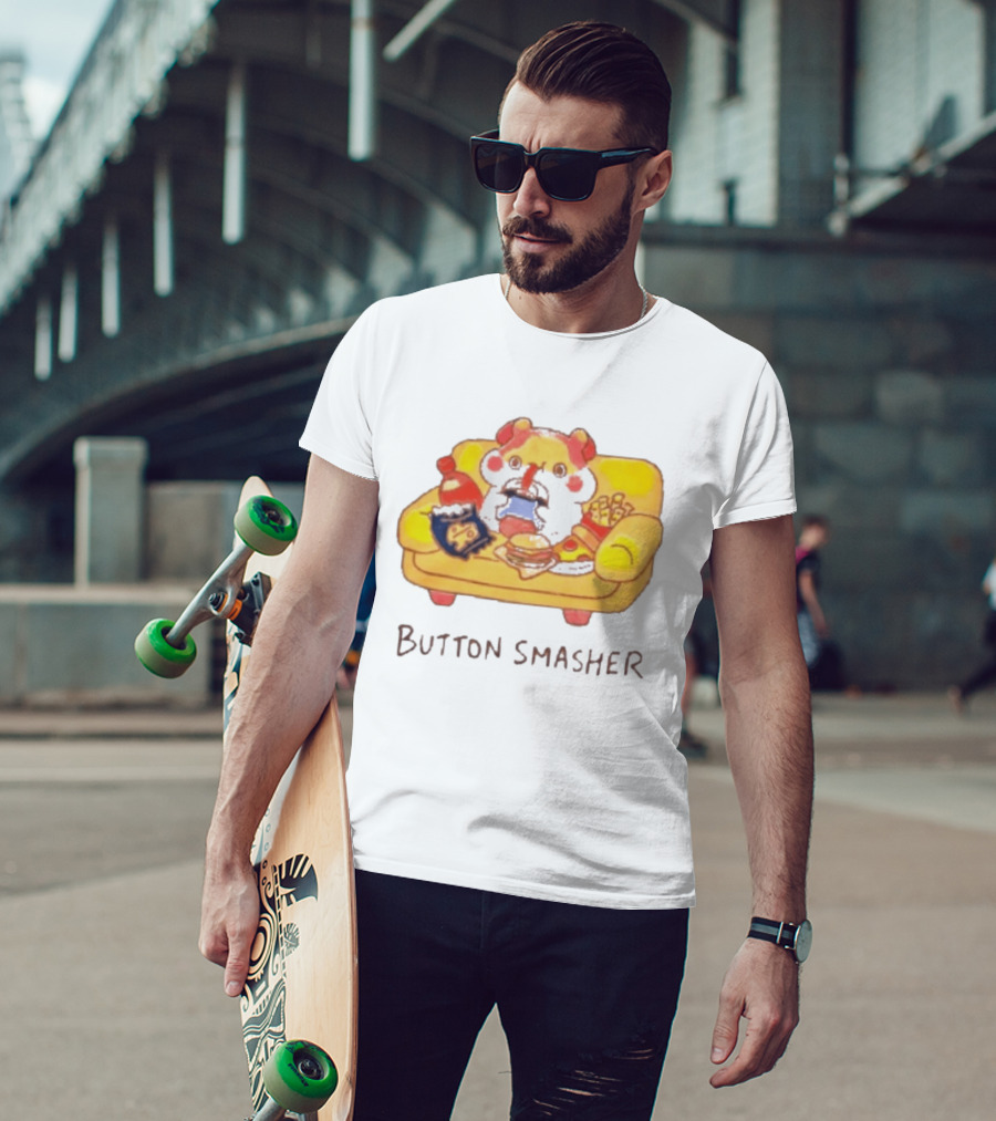 Classic Muffin Corner Muffinmaru Button Smasher Couch Potato Gamer Snack Time T-Shirt