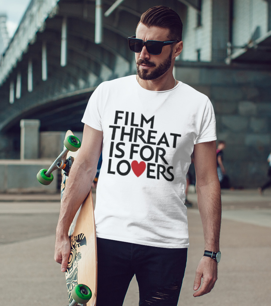 Film Threat Is For Lovers Red Heart T-Shirt