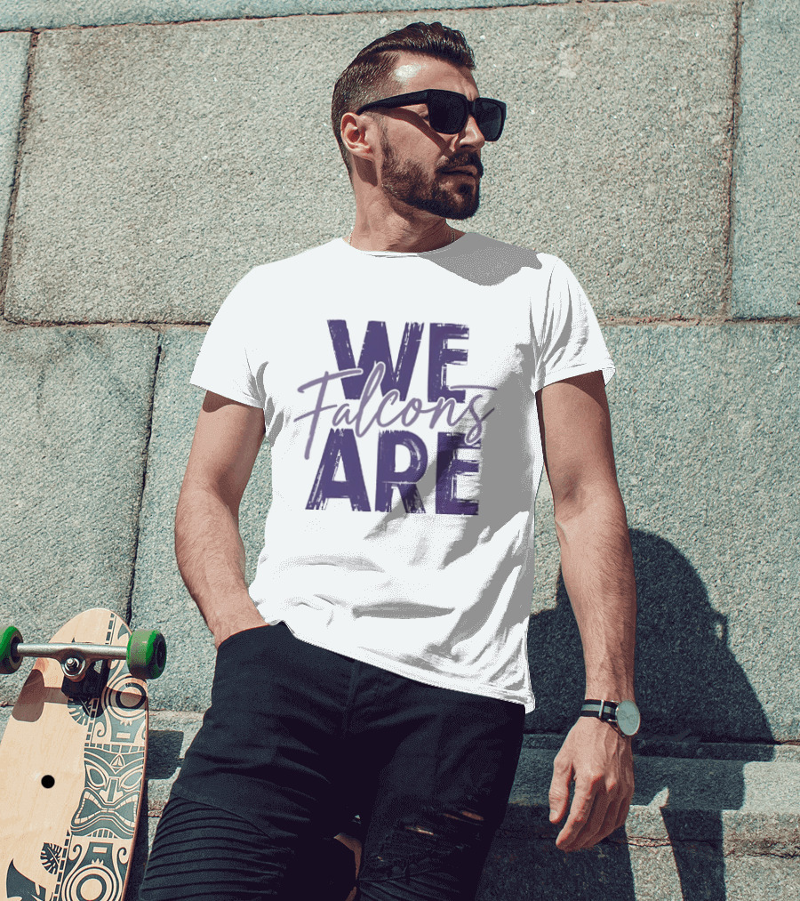 We Are Falcons Team Spirit Football T-Shirt