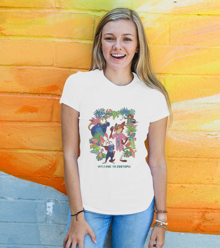 Welcome To Zootopia Enjoy Our Pawpsicle Jungle Adventure Characters T-Shirt