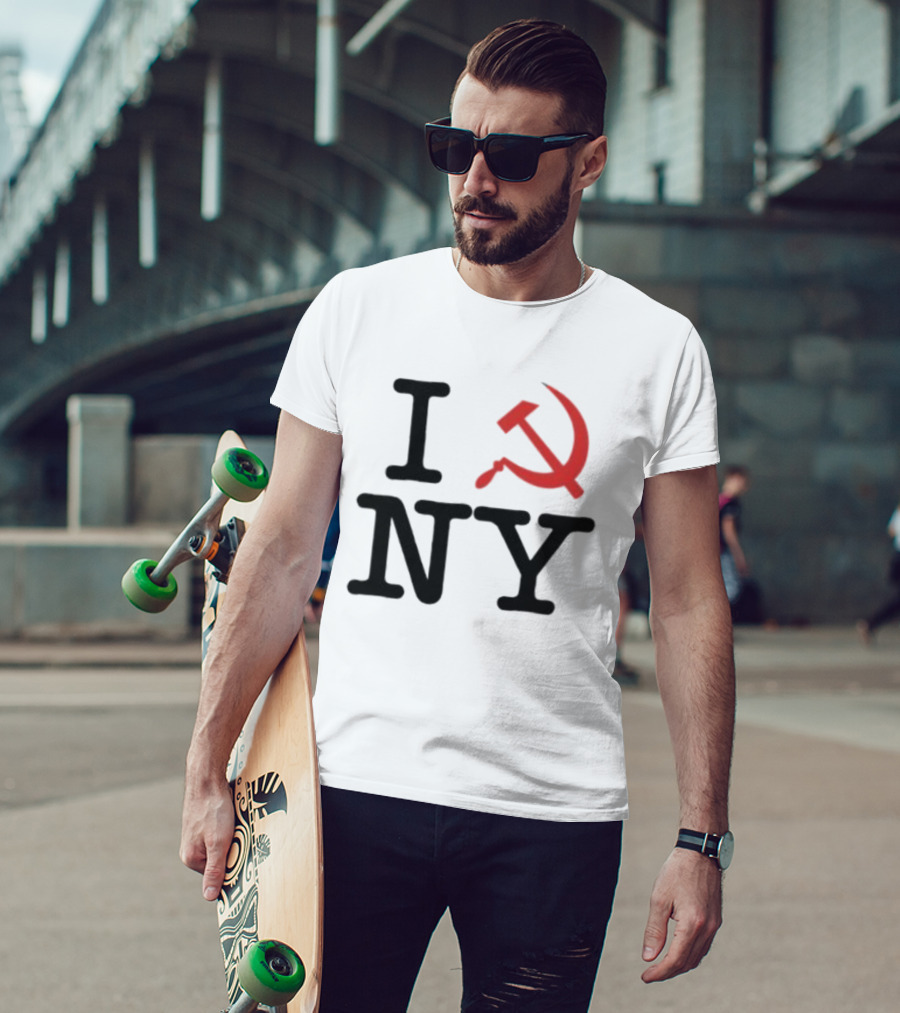 I Love NY Zohran Mamdani Hammer And Sickle T-Shirt