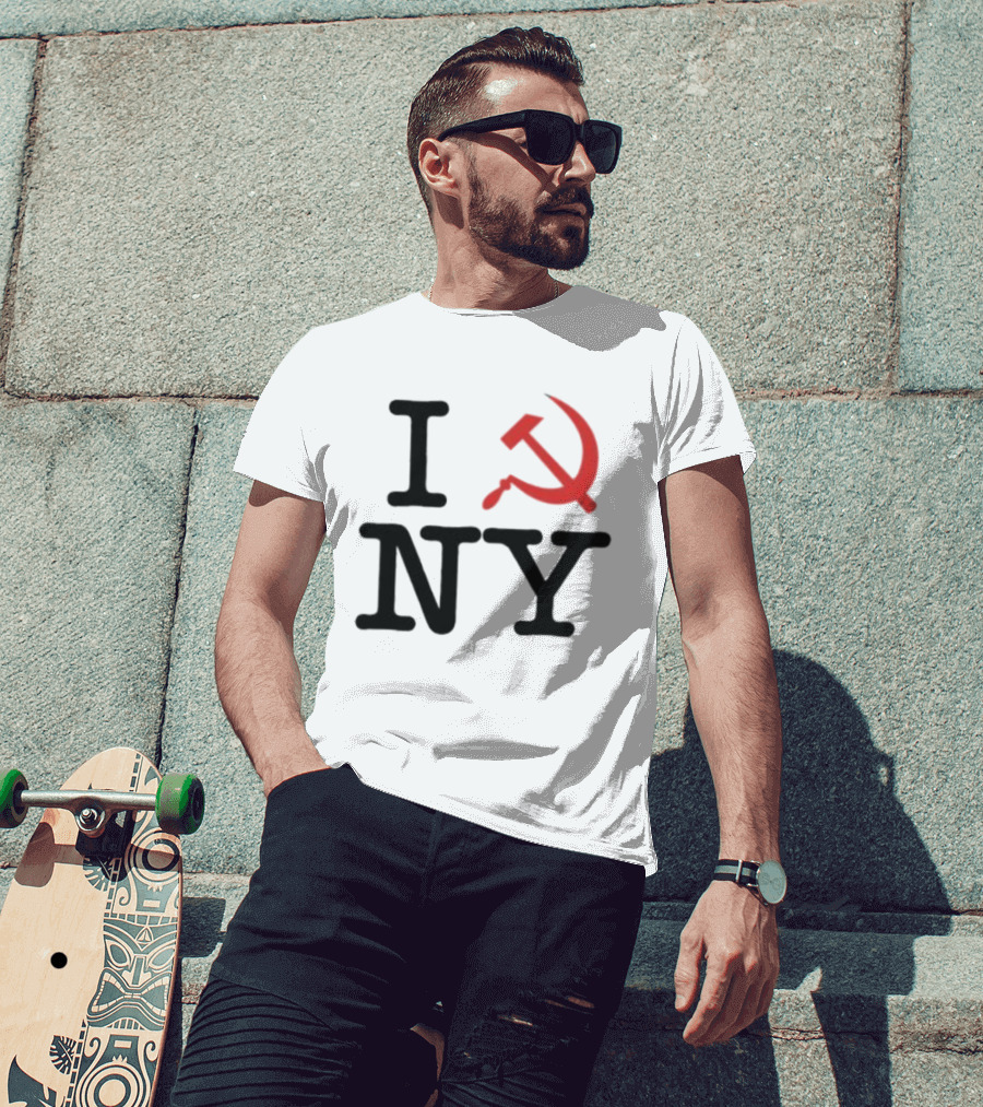 I Love NY Zohran Mamdani Hammer And Sickle T-Shirt
