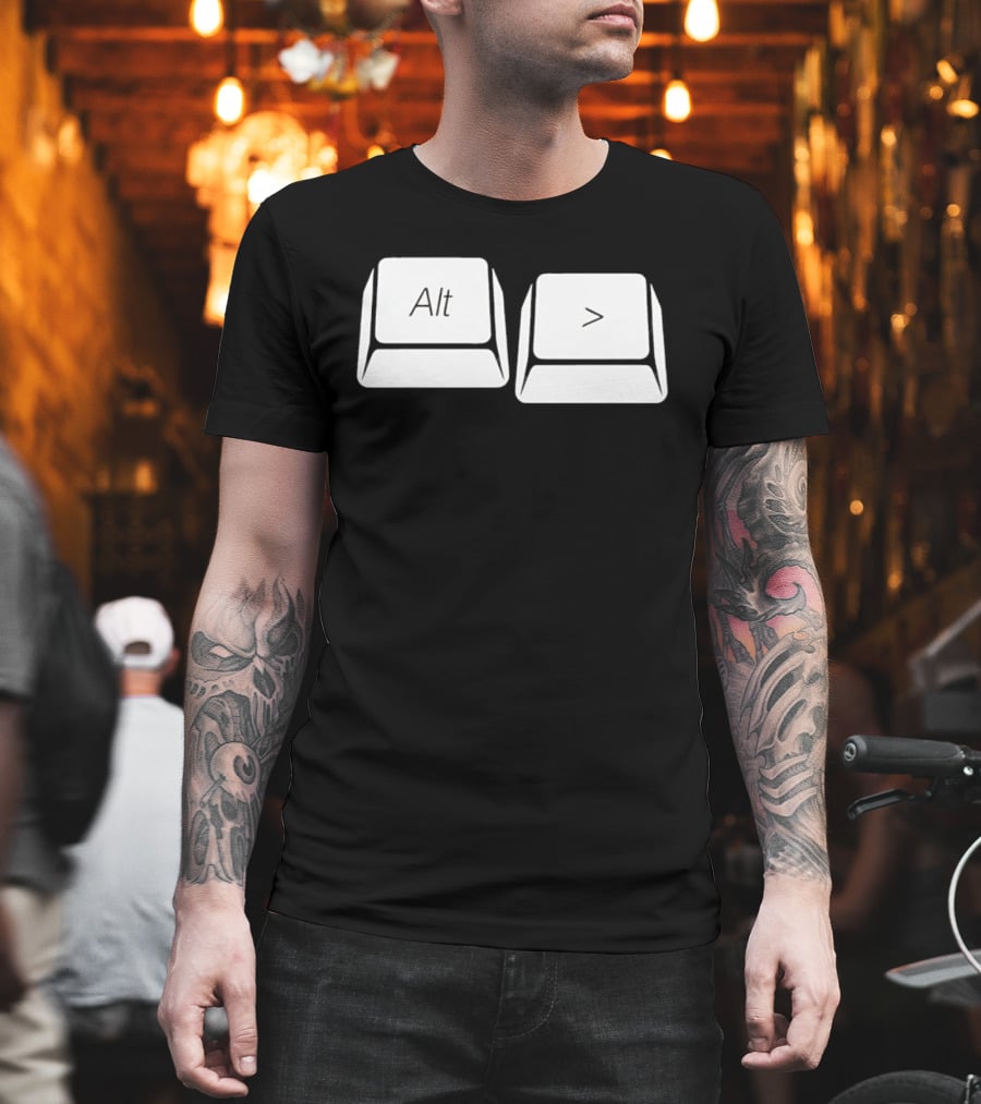 Alt Greater Than Keyboard Keys Shortcut T-Shirt