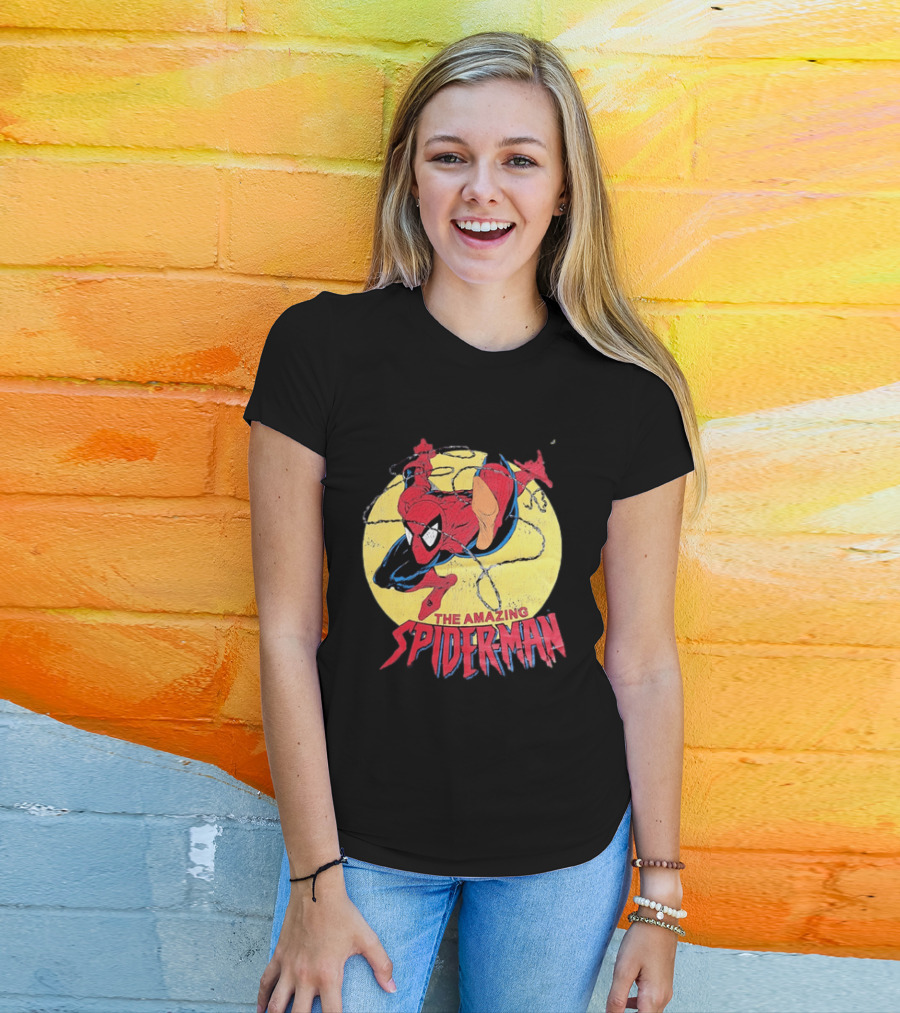 Amazing Spider Man Distressed Marvel Superhero Webslinger T-Shirt