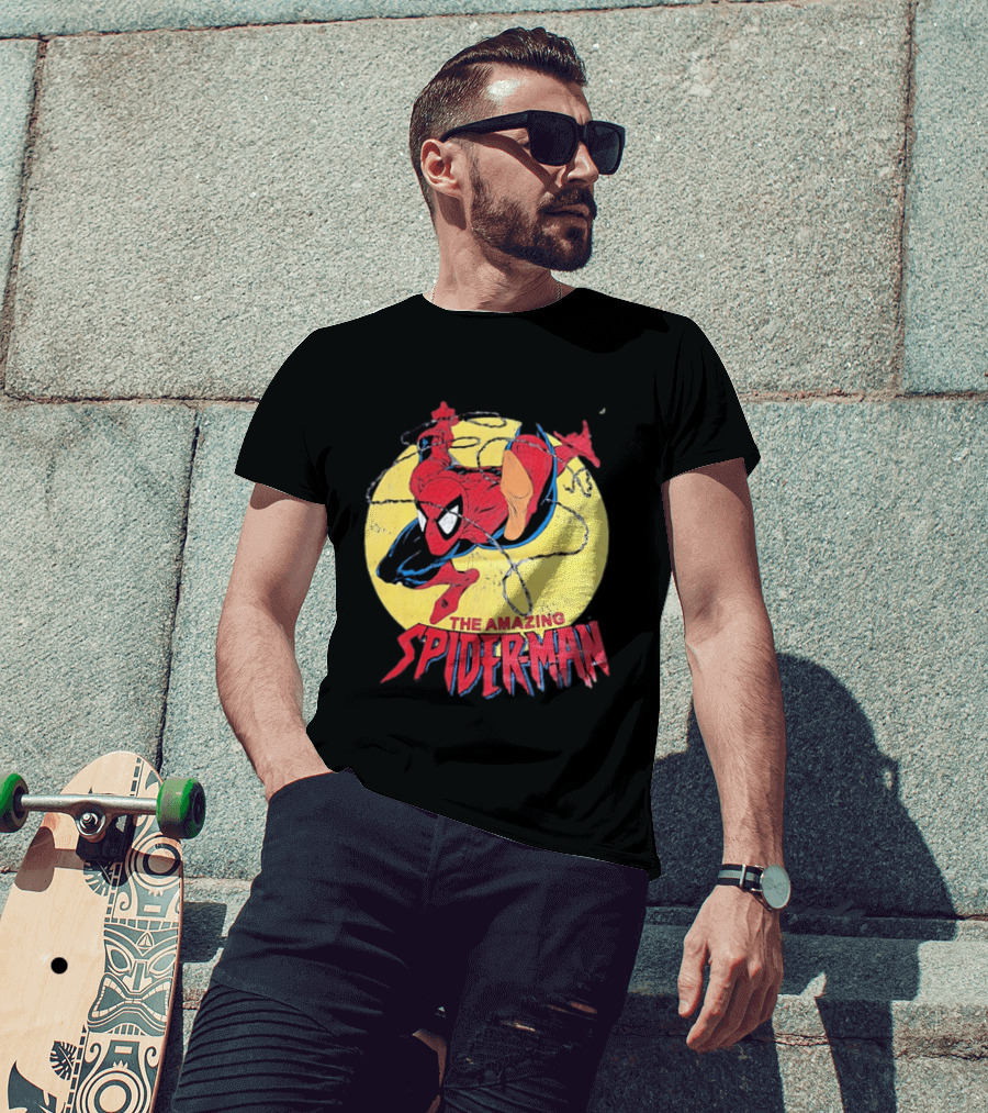 Amazing Spider Man Distressed Marvel Superhero Webslinger T-Shirt