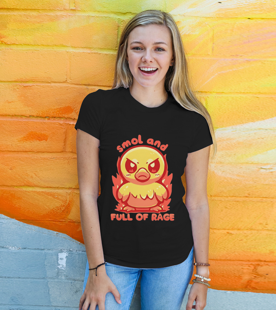 Smol And Full Of Rage Angry Duck T-Shirt