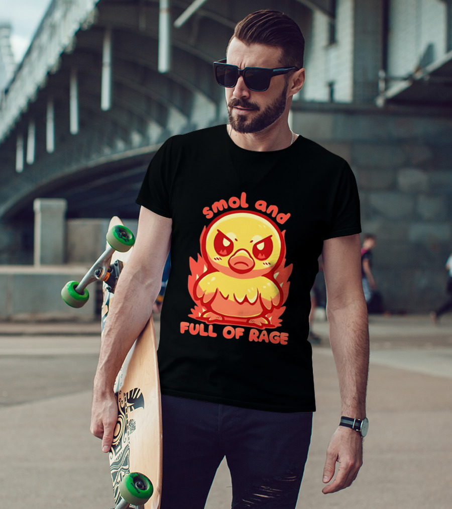 Smol And Full Of Rage Angry Duck T-Shirt