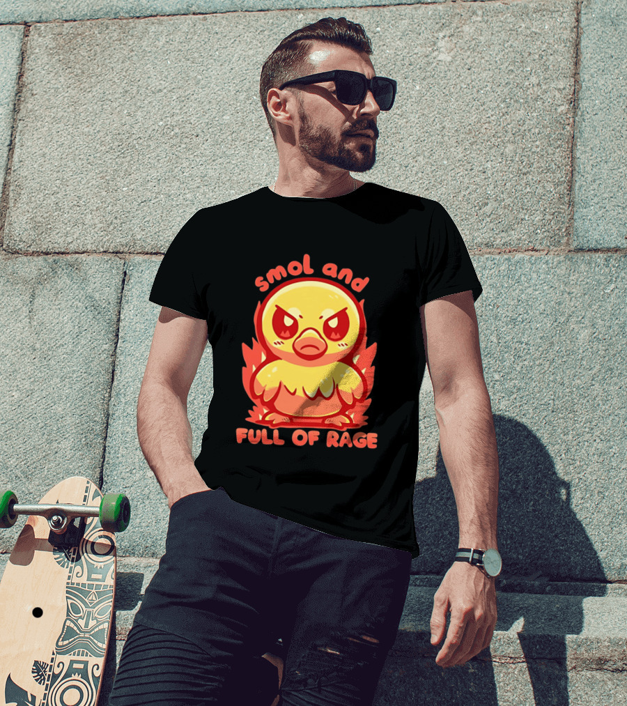 Smol And Full Of Rage Angry Duck T-Shirt