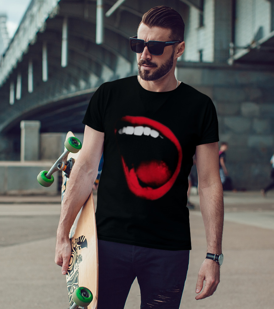 Benjamin Ingrosso Store Mouth European Tour Red Lips Open Mouth Image T-Shirt
