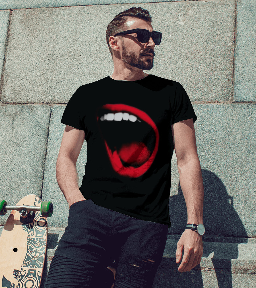 Benjamin Ingrosso Store Mouth European Tour Red Lips Open Mouth Image T-Shirt