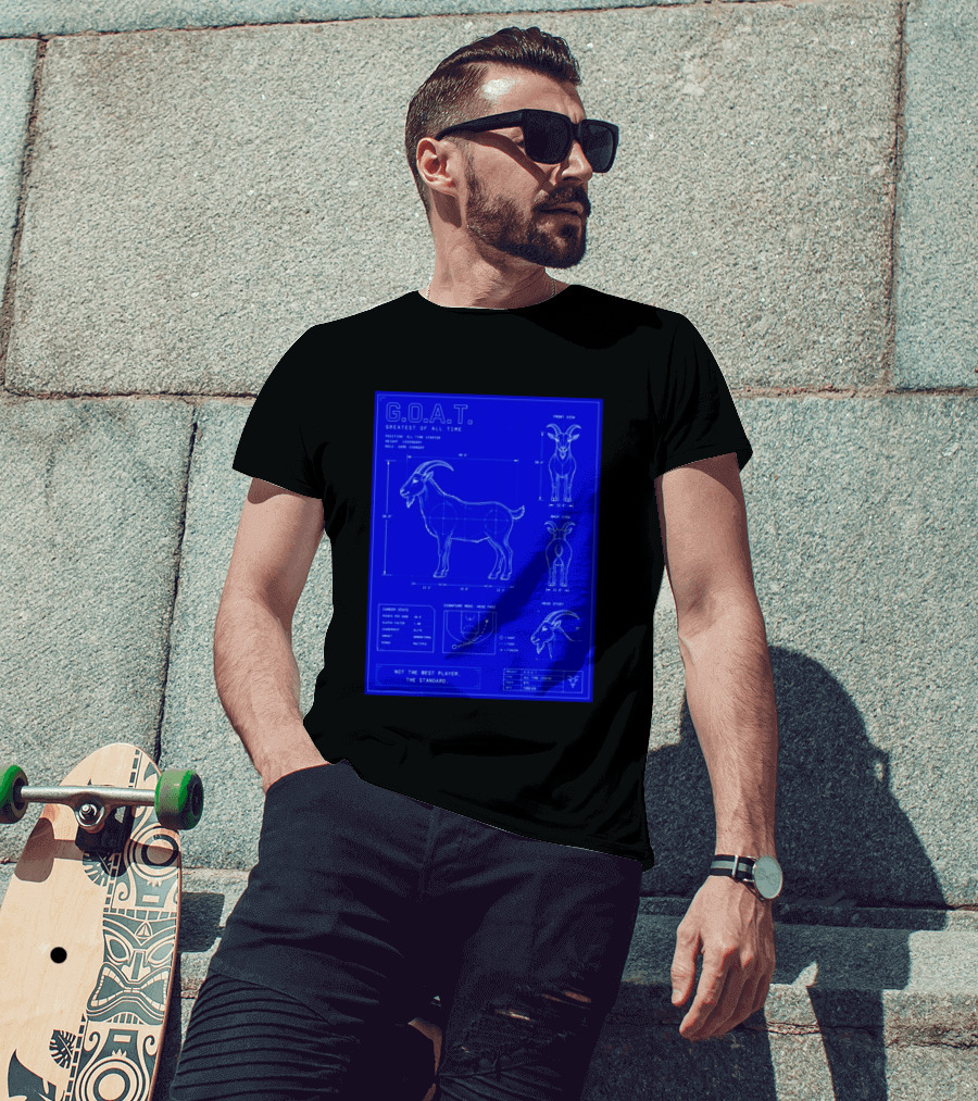 G.O.A.T. Greatest Of All Time Basketball Fall Blueprint Meme T-Shirt