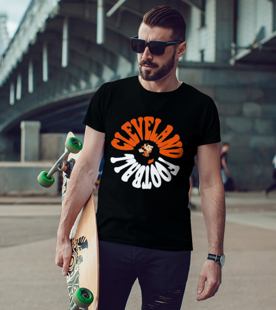 Cleveland Football Brownie The Elf Retro Orange White T-Shirt