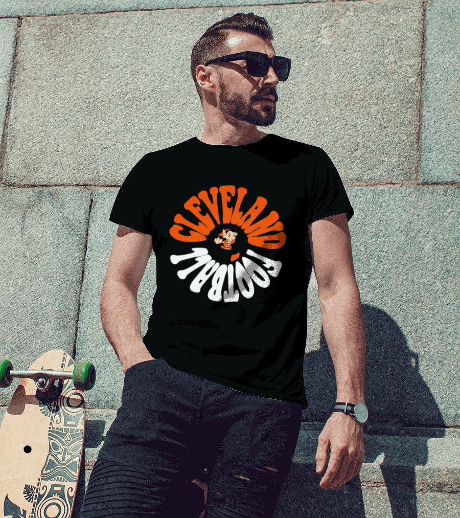 Cleveland Football Brownie The Elf Retro Orange White T-Shirt