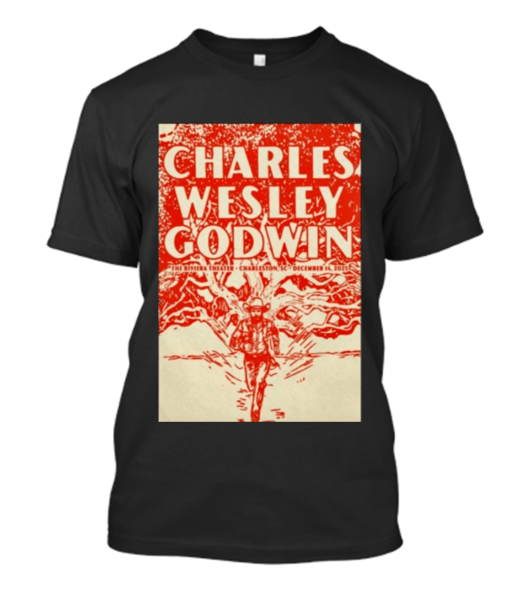 Charles Wesley Godwin Live At The Riviera Theater Charleston SC December 14 2025 T-Shirt