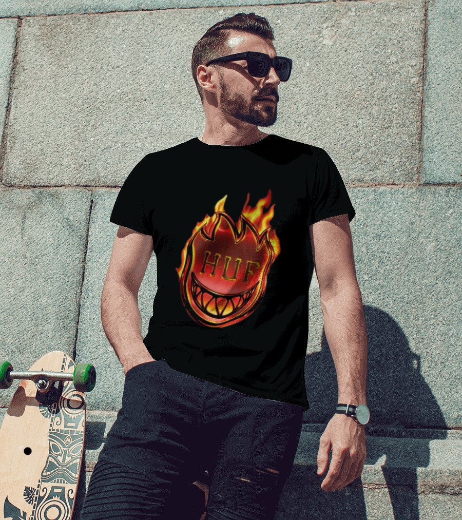 Huf X Spitfire Flame Galaxies Collaboration With Iconic Smiling T-Shirt