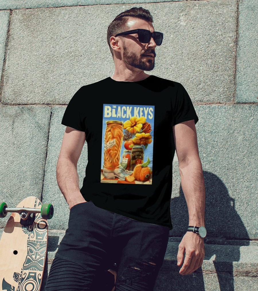 The Black Keys Nashville 2026 Boots Jars Pumpkins Flowers T-Shirt