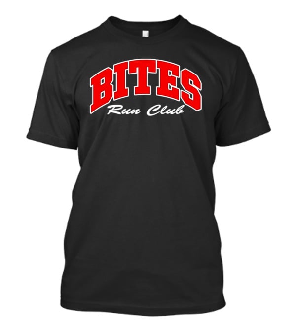 Bites Run Club Classic Style Sports Lettering T-Shirt