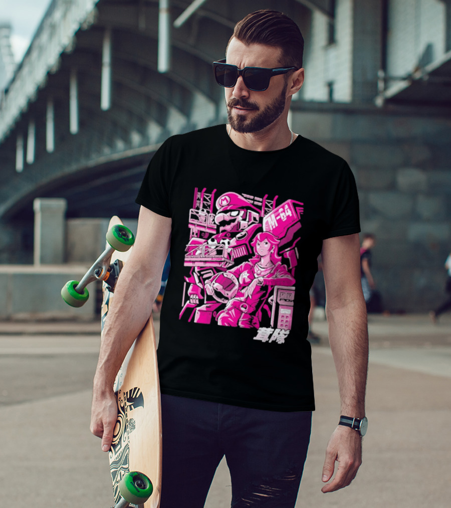 Turtle Destroyer M 64 Japanese Manga Style Mario Kart T-Shirt