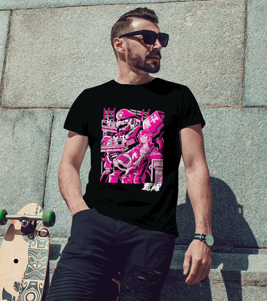Turtle Destroyer M 64 Japanese Manga Style Mario Kart T-Shirt