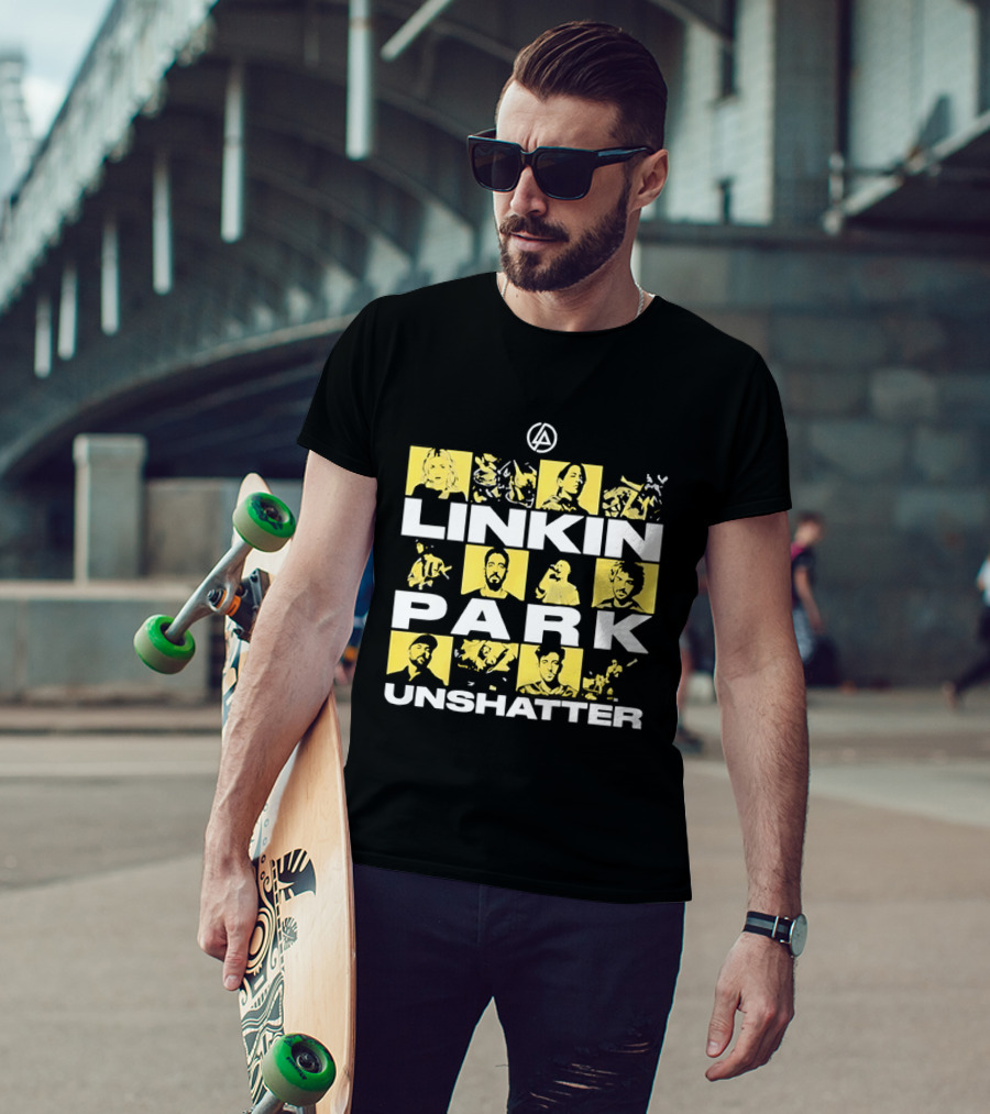 Linkin Park Unshatter Band Members Alternative Rock Compilation T-Shirt