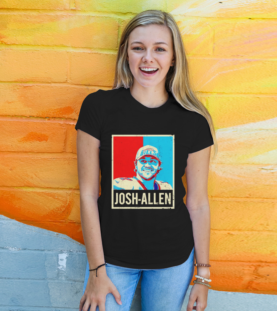 Distressed Josh Allen Buffalo Bills Pop T-Shirt