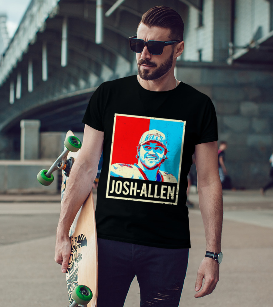 Distressed Josh Allen Buffalo Bills Pop T-Shirt
