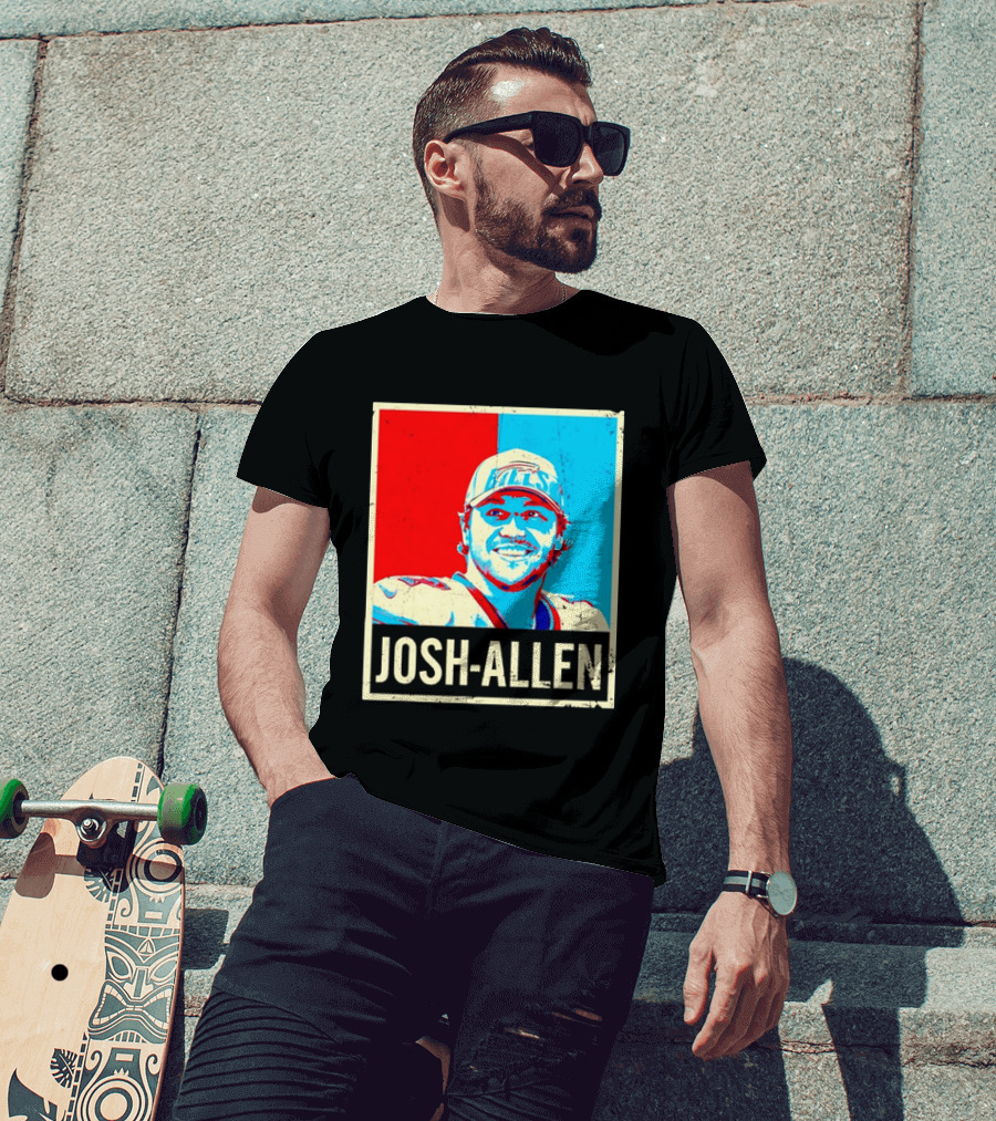 Distressed Josh Allen Buffalo Bills Pop T-Shirt