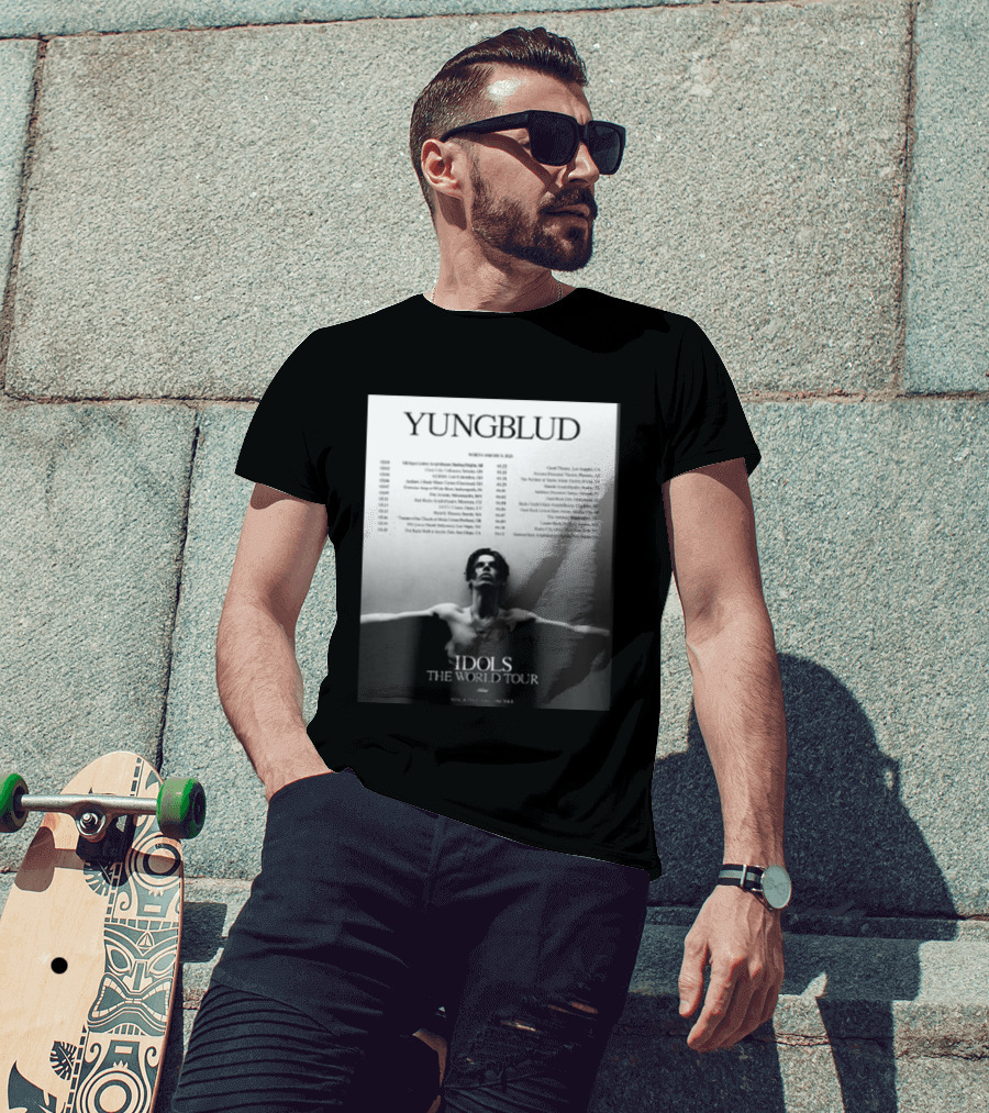 YUNGBLUD Idols The World Tour North America 2026 Schedule Dates Mockup Two Side T-Shirt