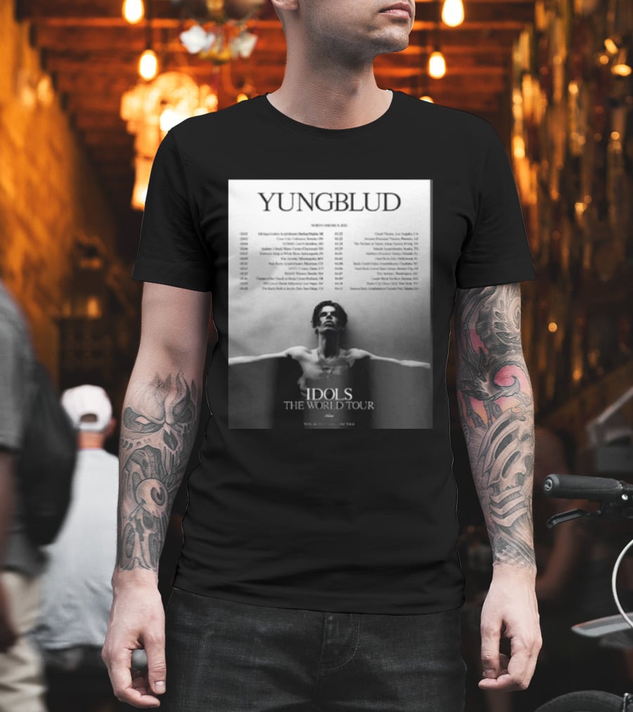 YUNGBLUD Idols The World Tour North America 2026 Schedule Dates Mockup Two Side T-Shirt