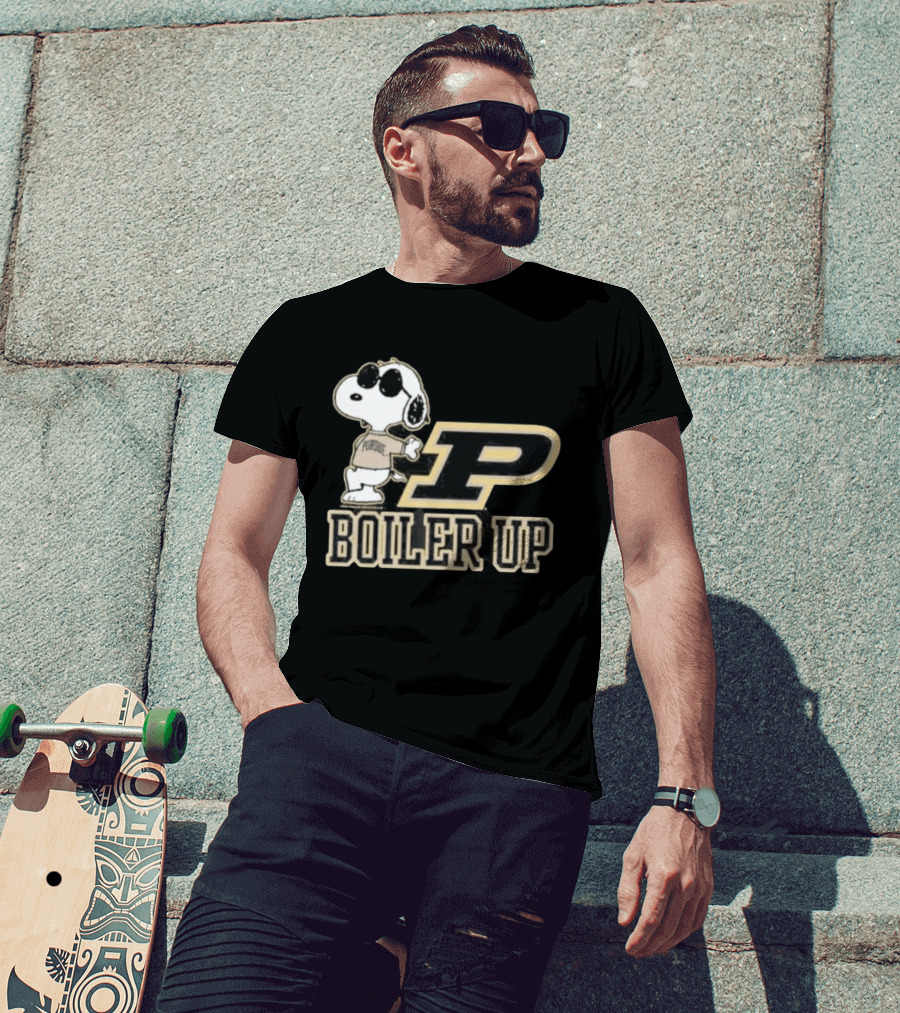 Purdue Boilermakers Snoopy Boiler Up P T-Shirt