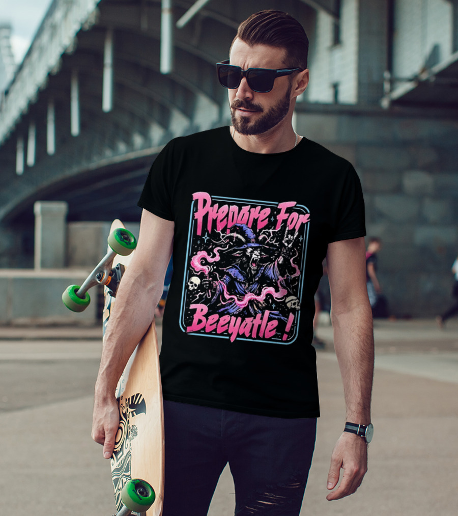 Prepare For Beeyatle Goat Wizard Metal Magic Skulls T-Shirt