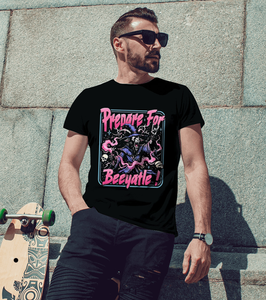 Prepare For Beeyatle Goat Wizard Metal Magic Skulls T-Shirt