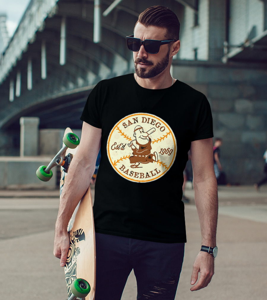 San Diego Padres Swinging Friar Est’d 1969 T-Shirt
