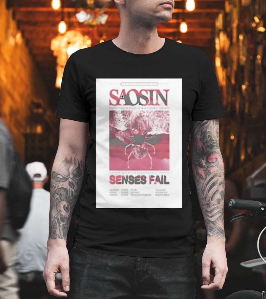 Saosin Sense Fail 2026 New Zealand Tour T-Shirt