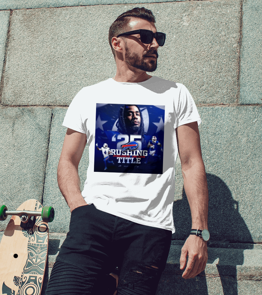 25 Rushing Buffalo Football James Cook III 1621 Yards Title T-Shirt