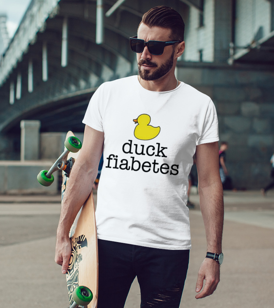 Duck Fiabetes Yellow Rubber Duck Diabetes Awareness T-Shirt