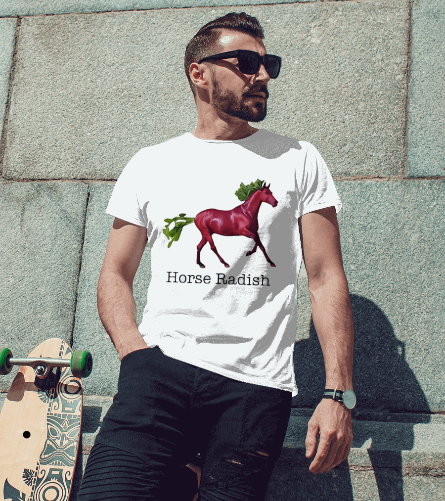 Horse Radish Vegetable Pun Humor T-Shirt