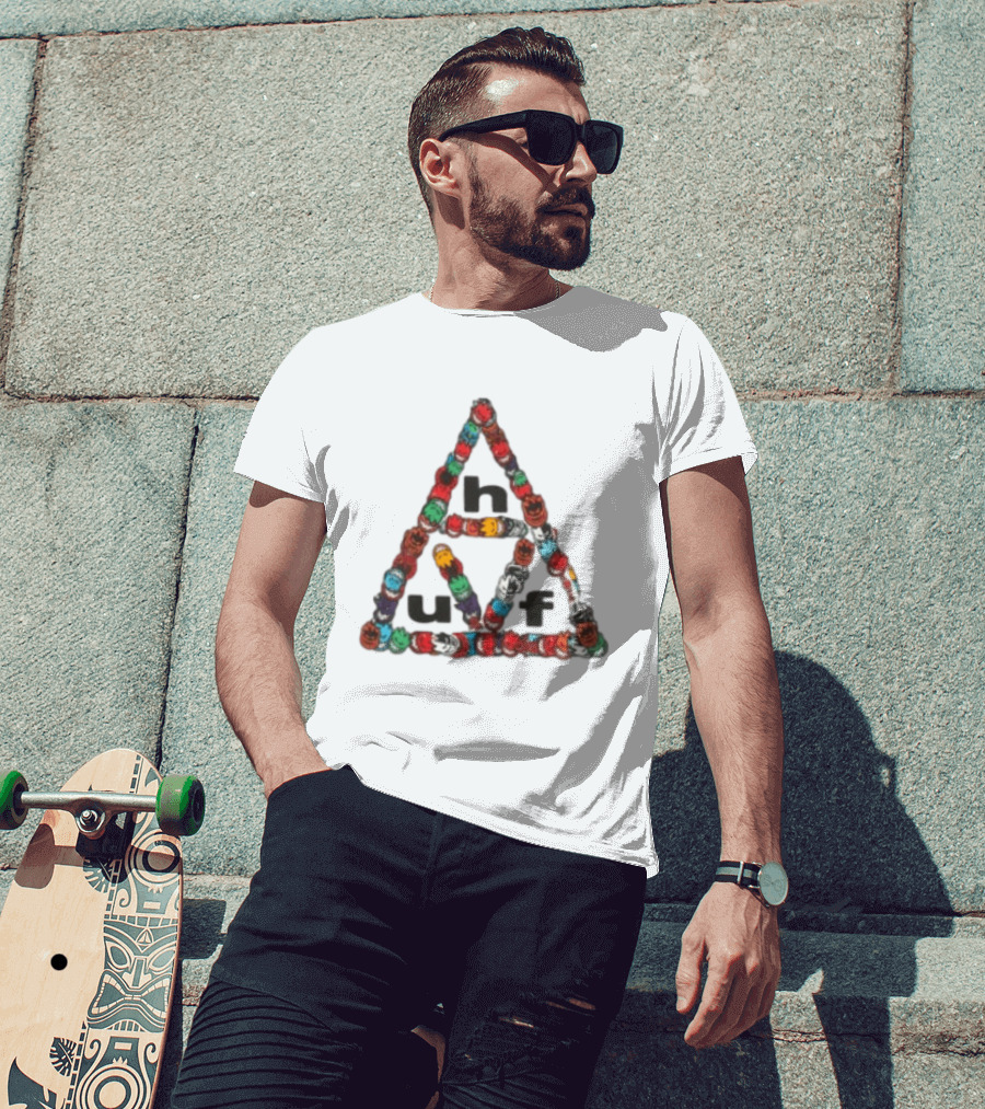 Huf Worldwide Spitfire Sticker Triple Triangle Collaboration T-Shirt