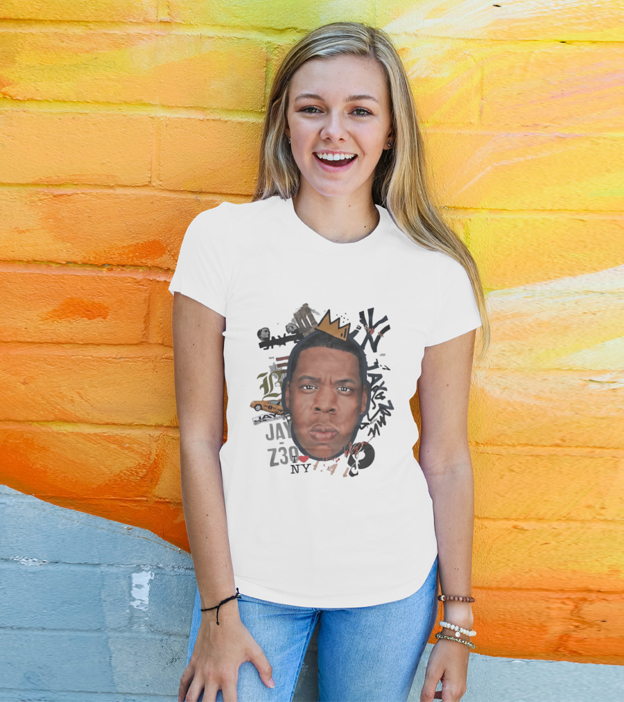 Jay Z Brooklyn 4 44 Hard Knock Life Collage Crown NYC Taxi T-Shirt