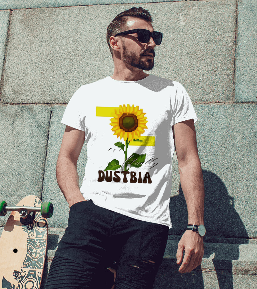 Love Actually Dustbia Pixel Sunflower T-Shirt