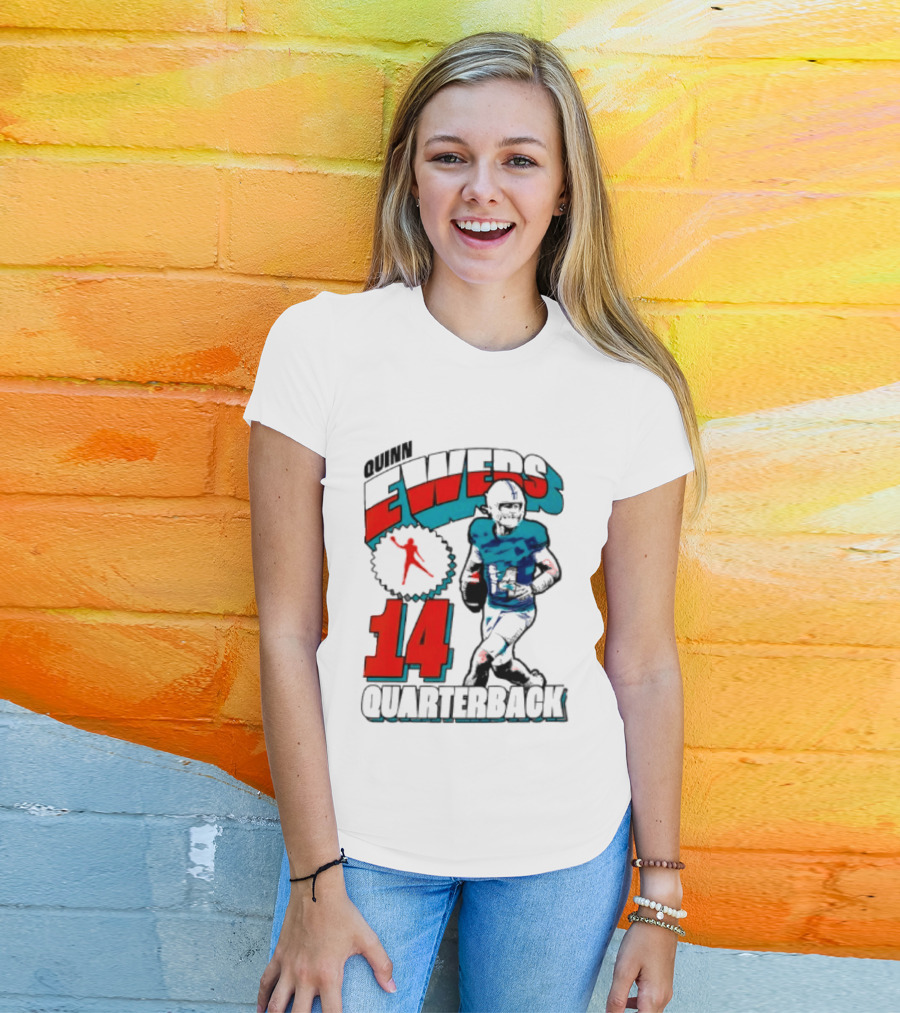 Quinn Ewers Miami Dolphins 14 Football Quarterback T-Shirt
