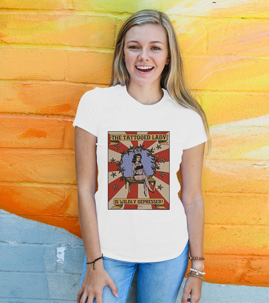 The Tattooed Lady Is Wildly Depressed Vintage Circus T-Shirt