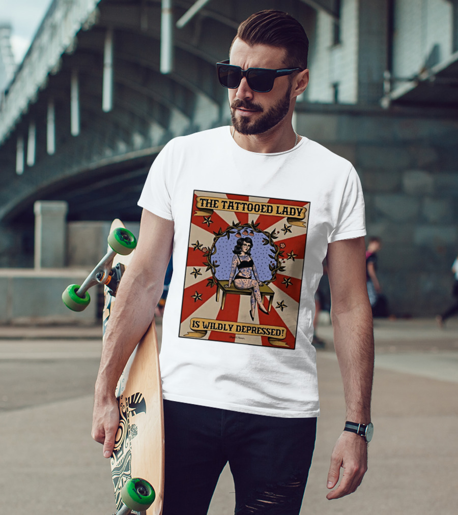 The Tattooed Lady Is Wildly Depressed Vintage Circus T-Shirt