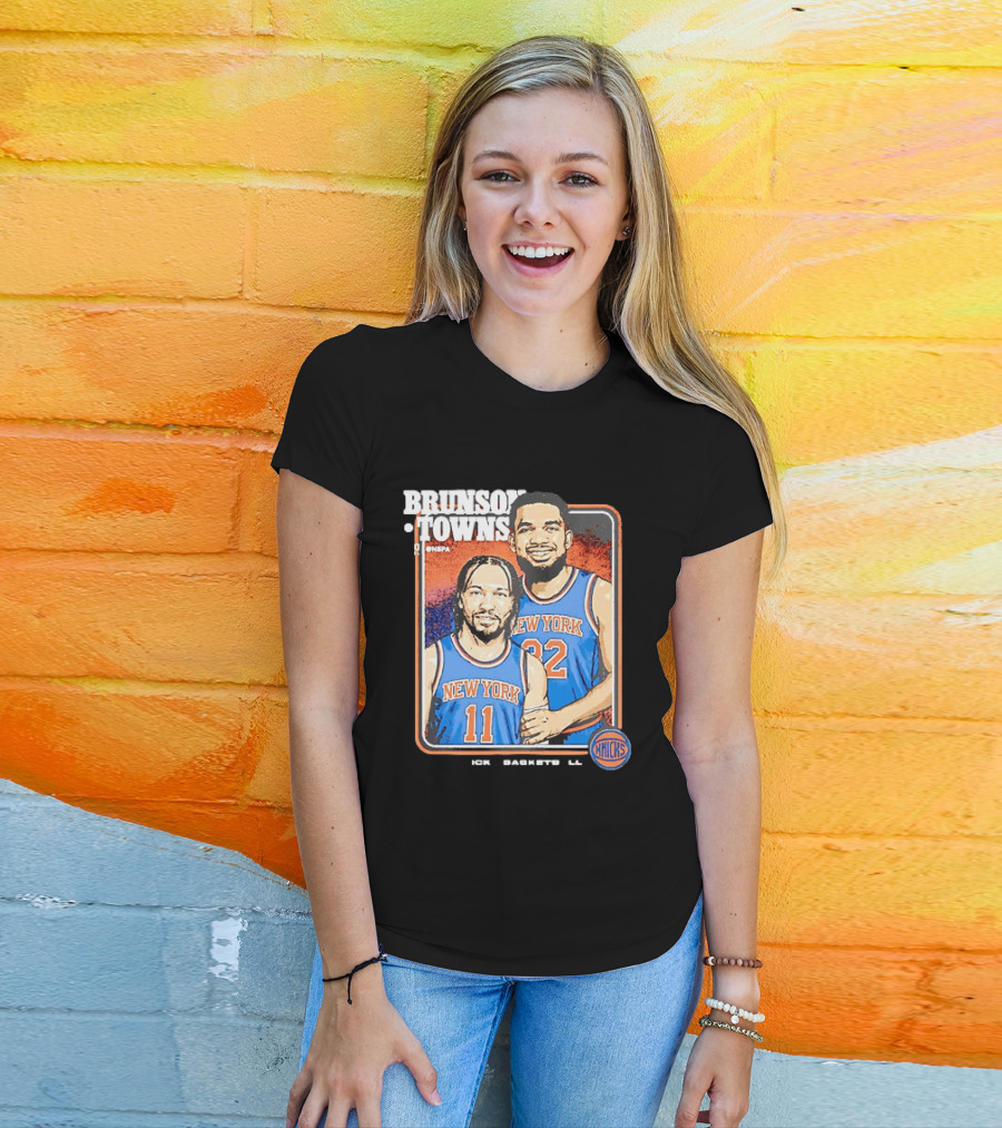 Brunson Towns NBA New York Knicks 11 32 Knicks Step Brothers T-Shirt