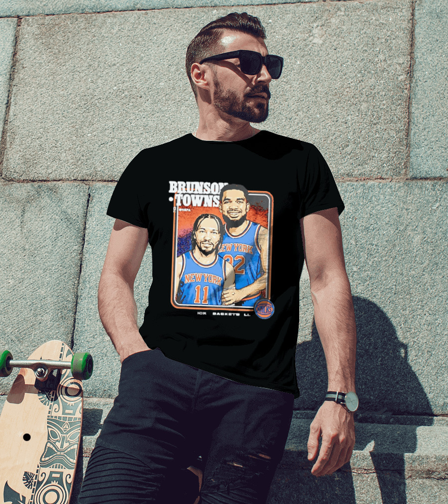 Brunson Towns NBA New York Knicks 11 32 Knicks Step Brothers T-Shirt